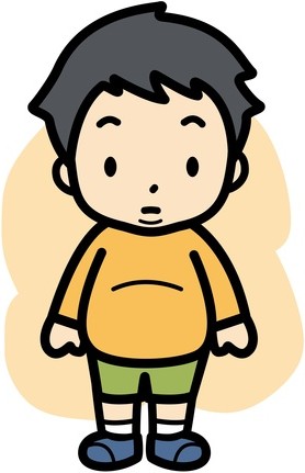 肥満している男の子