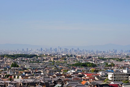 大阪の密集した住宅街